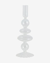ERISKA lysestage i glas - h23 cm - klar glas