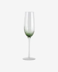 GARO champagneglas - h27,5 cm - klar glas/grøn