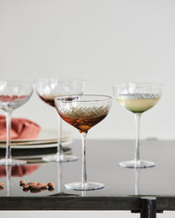 GARO cocktailglas - h18 cm - klar glas/brun