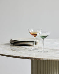 GARO cocktailglas - h18 cm - klar glas/grøn