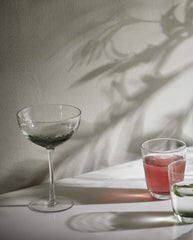 GARO cocktailglas - h18 cm - klar glas/grøn