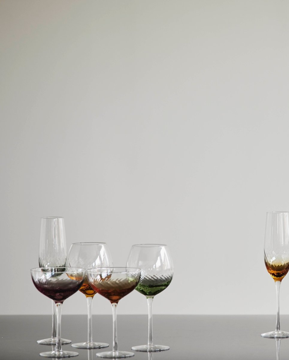 GARO cocktailglas - h18 cm - klar glas/lilla