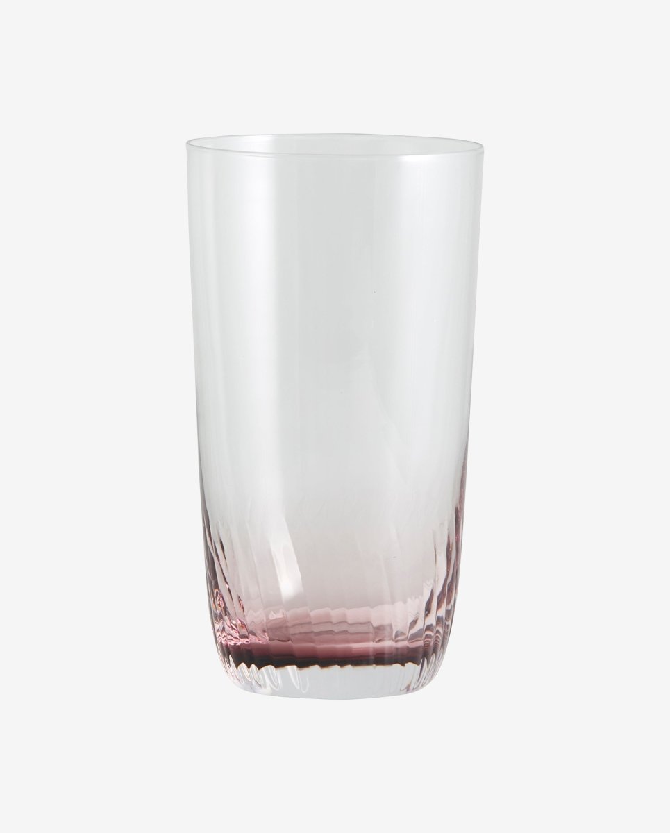 GARO højt drikkeglas - h15 cm - klar glas/lilla