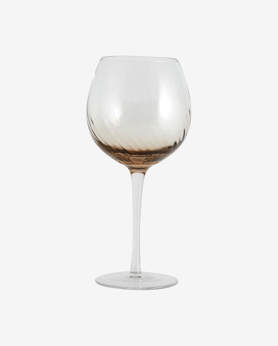 GARO vinglas - h23 cm - klar glas/brun