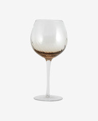 GARO vinglas - h23 cm - klar glas/brun
