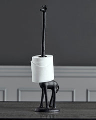 GIRAFFA figur i jern - h46 cm - sort