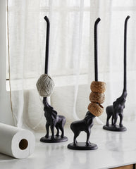 GIRAFFA figur i jern - h46 cm - sort