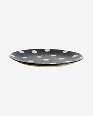 GRAINY frokosttallerken i keramik - ø21 cm - mørkeblå/sand