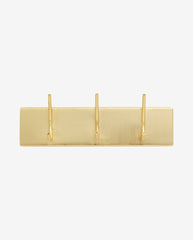 HAAOY knagerække i jern med 3 knager - 27 cm - guld finish