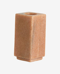 HAIDA lysestage i marmor - h7,7 cm - rosa
