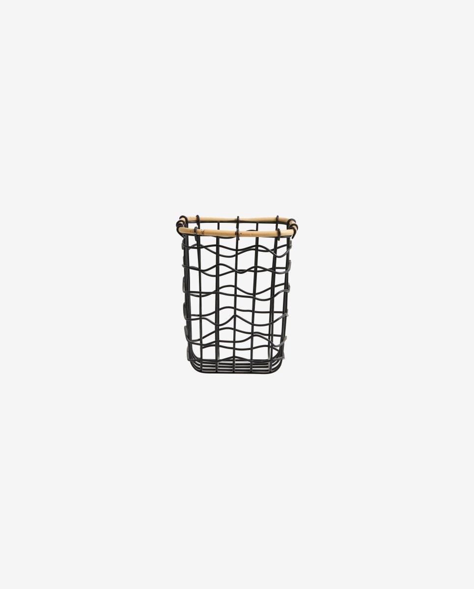 HANA opbevaringskurv i sort metalflet, XS - sort