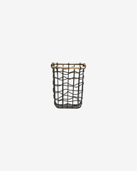 HANA opbevaringskurv i sort metalflet, XS - sort