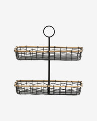 HANA opbevaringskurve i sort metalflet - sort