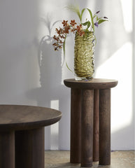 HELIN sidebord/sengebord i mangotræ - h49 cm - mørk brun