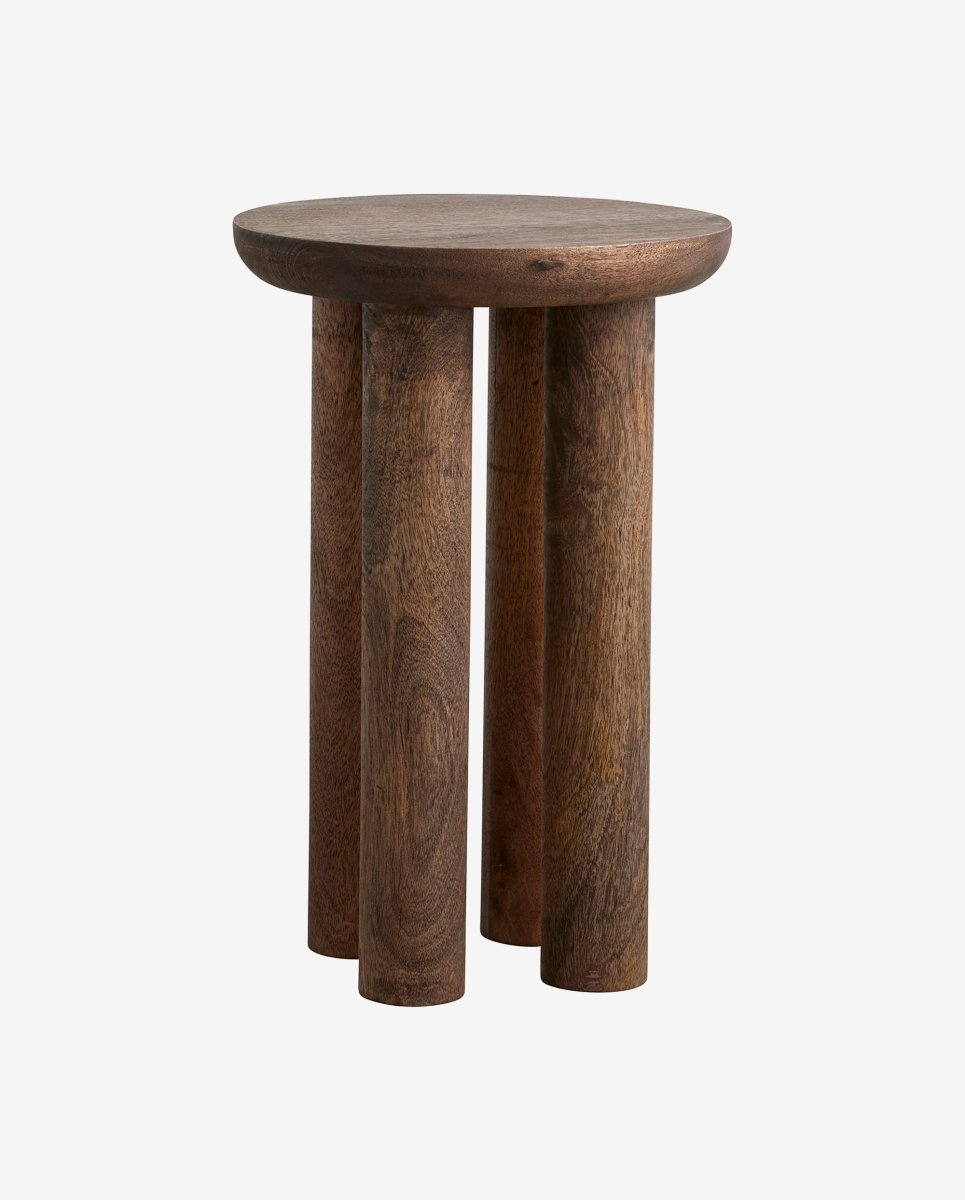 HELIN sidebord/sengebord i mangotræ - h49 cm - mørk brun