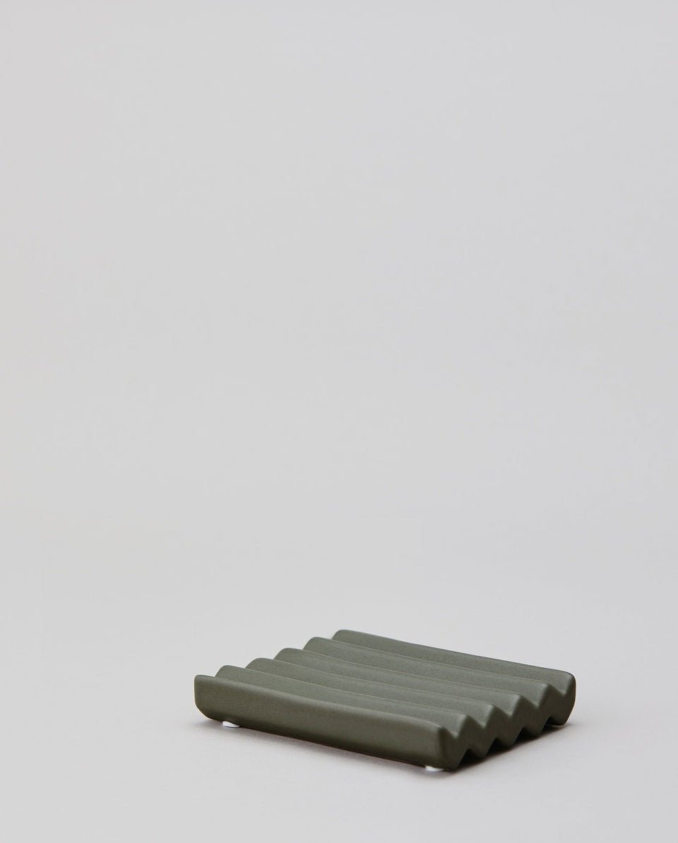Keramik sæbeskål, S | GREEN 8 x 10 cm