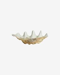 KICHI muslingeskal til dekoration - large - L52 cm - hvid/beige